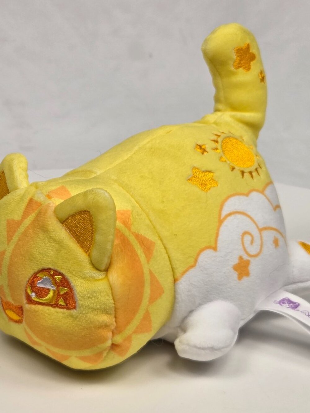Aphmau MeeMeows Celestial Cat Yellow Sun Cat Litter 4 Stuffed Animal Plush 6"